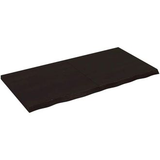 vidaXL Vidaxl - Estante Pared Madera Roble Tratada Marr&oacute;n Oscuro 120x60x(2-4)cm
