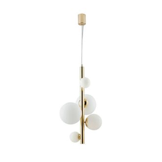 Netlighting Hera Globe Ceiling Pendant Gold Opal G9
