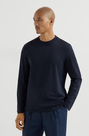 Brunello Cucinelli Cotton jersey T-shirt in Navy Blue at Nordstrom, Size Xxx-Large Eu