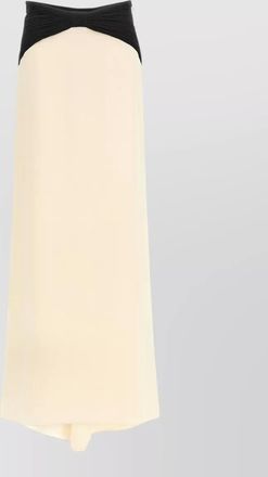 Valentino Garavani couture cady skirt maxi length ruched waistband