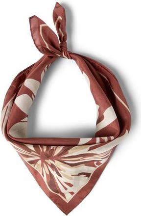 Brunello Cucinelli Bloom print pongee foulard in Bordeaux at Nordstrom