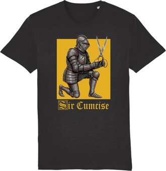 Generic Sir Cumcise Medieval Knight Humor Men Women T-Shirt Black