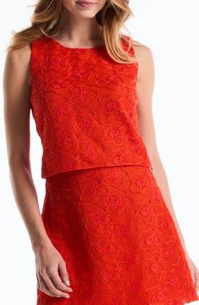 Shelli Segal Embroidered Shell in Grenadine at Nordstrom Rack, Size X-Small