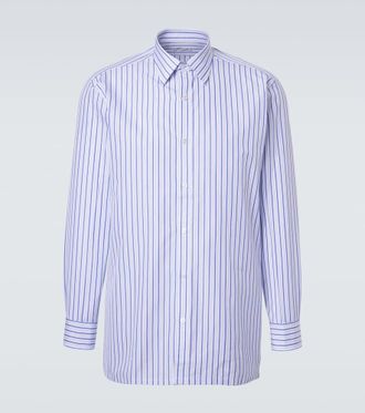 Charvet Striped cotton poplin shirt