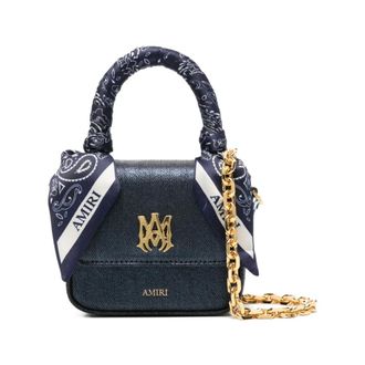 Amiri Handbags, female, Blue, ONE SIZE, Paisley Chain Strap Top Handle Bag