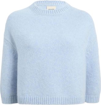 Khaite Maglione crop girocollo Sabina - Blu
