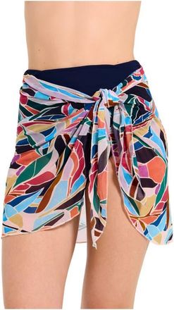 Gottex Mesh Sarong Wrap Skirt in Lilac-Multi at Nordstrom