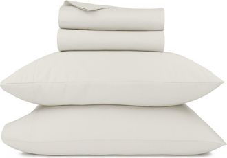 California Design Den Grand Indulgence 1000 Thread Count 100% Cotton Sateen Sheet Set in Eggshell Cream at Nordstrom, Size Queen