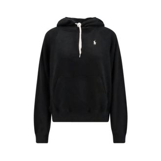 Ralph Lauren Hoodies, female, Black, Size: XS Cotton Blend Hoodie