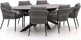 Bellagio la vita attrattiva Bellagio Mineo/Furato ellips 240cm dining tuinset 7-delig
