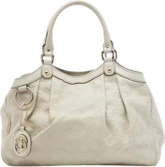 Gucci Pre-owned Sukey Tote Bag - Dames - Vintage Handtas - Wit - ONE Size - Leer - Vintage