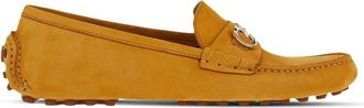 Ferragamo Double Gancini suede loafers - women - Nubuck Leather/CALFSKIN/Rubber - 11C - Yellow