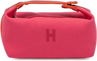 Herm&egrave;s Pre-owned Mini Bags, female, Pink, Size: ONE SIZE Pre-owned Canvas Mini Bag