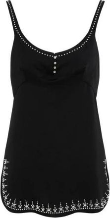 Paco Rabanne Geborduurde Camisole Jurk - Dames - Korte kleedjes - Zwart - S - Kleedjes