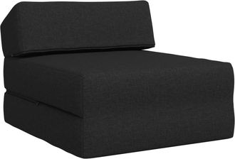 vidaXL Sof&aacute; Cama Plegable Negro 60 X 70 X 41 Cm Tela Vidaxl