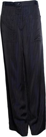Dries Van Noten Dries van noten, striped wide leg shiny pantalon