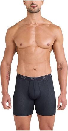Saxx Underwear Quest Quick-dry Mesh Boxer Brief Fly Mens Underwear Black : 2XL, Elastane/Mesh/Nylon
