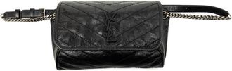 Saint Laurent Pre-owned Saint Laurent Crinkled Calfskin Monogram Niki Belt Bag Ladies GZUAXABXKO12YDMY