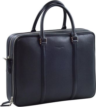 Pourchet Ethan Documentenkoffer - Heren - Laptoptassen - Blauw - ONE Size - Leer - Tassen
