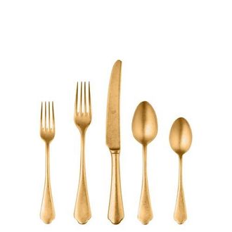 Mepra Dolce Vita Flatware Set - 5 Pieces in Pewter Gold at Nordstrom