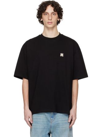 Amiri Mens MA Logo T-Shirt in Black Cotton - Size Medium