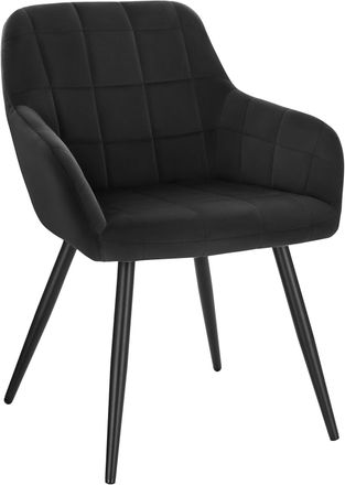 Woltu Woltu 1x Sillas De Comedor Nordicas Estilo Vintage Juego De 1 Silla De Cocina Silla Tapizada Con Reposabrazos Tapizadas En Terciopelo Estructura De Me