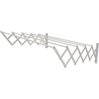 OEM Tendedero Plegable De Pared Plateado De 60 Cm X 80 Cm. Fabricado En Aluminio De Alta Resistencia Con Acabado En Acero Inoxidable. Dimensiones: 60 Cm X