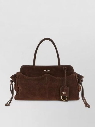 Prada na large suede tote bag
