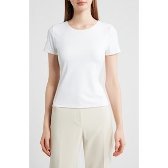 Kobi Halperin Rhianna Stretch Knit T-Shirt in White at Nordstrom, Size Xx-Large