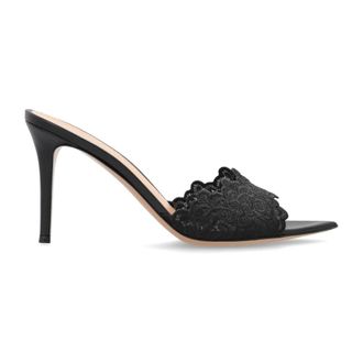 Gianvito Rossi Yvonne Mule - Dames - Muiltjes - Zwart - 41 EU - Leer - Schoenen