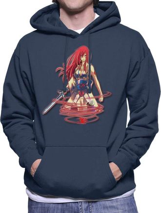 Cloud City 7 Fairy Tail Erza Scarlet Red Swirl Mens Hooded Sweatshirt