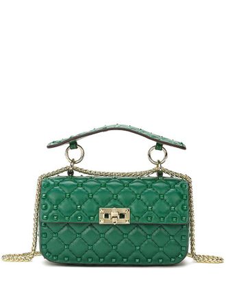 Tiffany & Fred Full-Grain Quilted & Studded Leather Crossbody