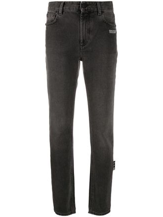 Off-white classic straight-fit jeans - women - Cotton - 28 - Black