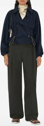 Burberry Trench in raso con cappuccio - Blu