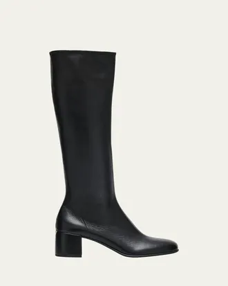 Prada Nappa Stretch Leather Knee-High Boots