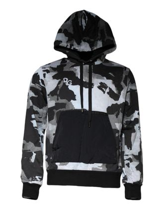 Dolce & Gabbana Multicolor Camouflage Men Hooded Sweater (copy) Cotton Nylon