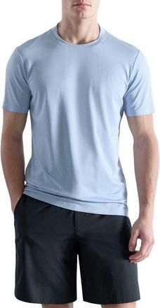 Mango Slim Fit Coolmax Solid T-Shirt in Sky Blue at Nordstrom, Size X-Large