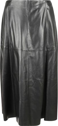 Arma Leather Skirts, female, Black, Size: XL Leather Black Skirt