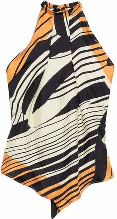 Raquel Diniz Top In Silk With Halterneck