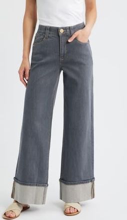 Wit & Wisdom Skyrise Wide Leg Jeans in Grey at Nordstrom Rack, Size 18 (Similar To 14W)