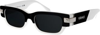 Versace Mens Sunglasses 0ve4465 Black-White Acetate Top Black/white