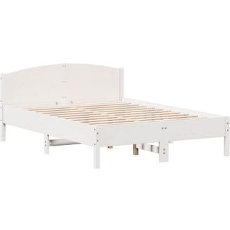 vidaXL Vidaxl - Bed Frame without Mattress White 120x190 cm Small Double Solid Wood Pine