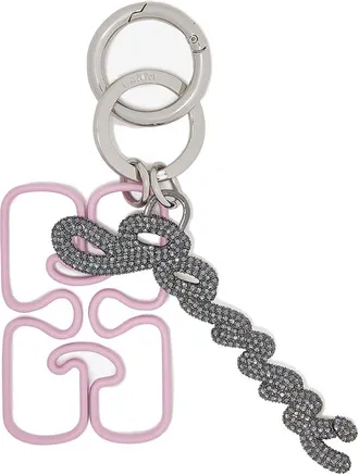Ganni Strass Signature Keyring