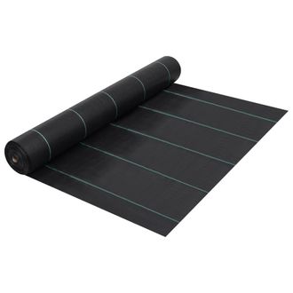 vidaXL Estera De Control De Malezas Y Ra&iacute;ces Pp Negro 1x200 M Vidaxl