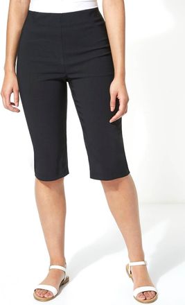 Roman Stretch Knee Length Elastic Waist Shorts