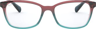 Ray-Ban 54mm Square Optical Glasses in Red Blue at Nordstrom