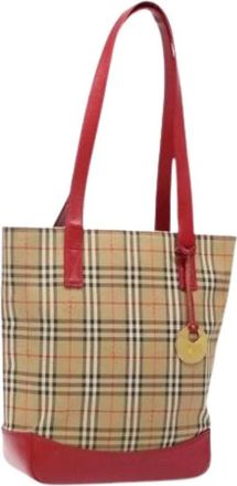 Burberry Pre-owned Tote Bags, female, Multicolor, Size: ONE SIZE Pre-owned Canvas Shoulder Bag