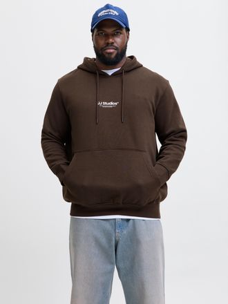 Jack & Jones Plus Size Kapuzensweatshirt JJESOHO SWEAT HOOD NOOS PLS, Herren, Gr. 4XL, delicioso, angeraute Sweatware, Obermaterial: 80% Baumwolle, 20% Polyester, JACK & JON