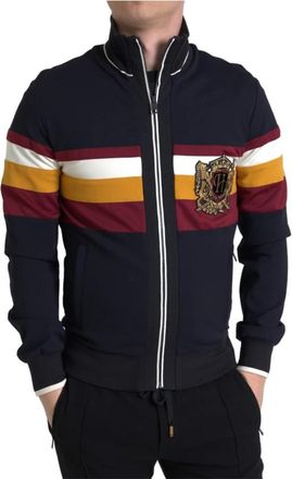 Dolce & Gabbana Heraldic Full Zip Sweater - Heren - Vesten met rits - Veelkleurig - XS - Hoodies & sweatvesten