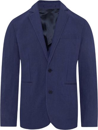 Orlebar Brown Mens Ullock Stitch Linen Blazer In Lagoon Blue